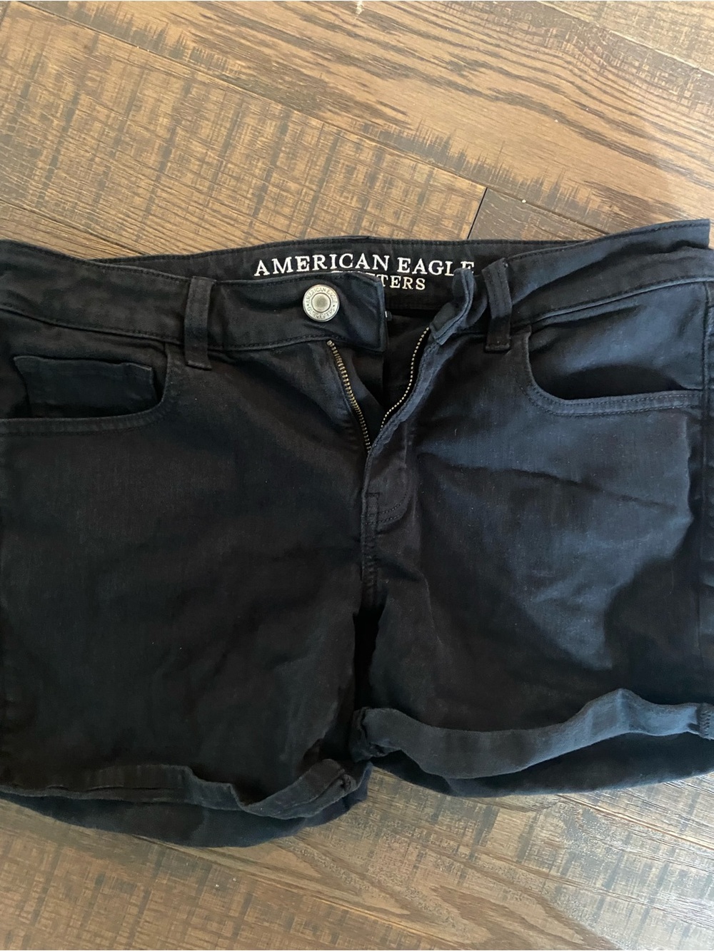 American Eagle Black Denim Shorts